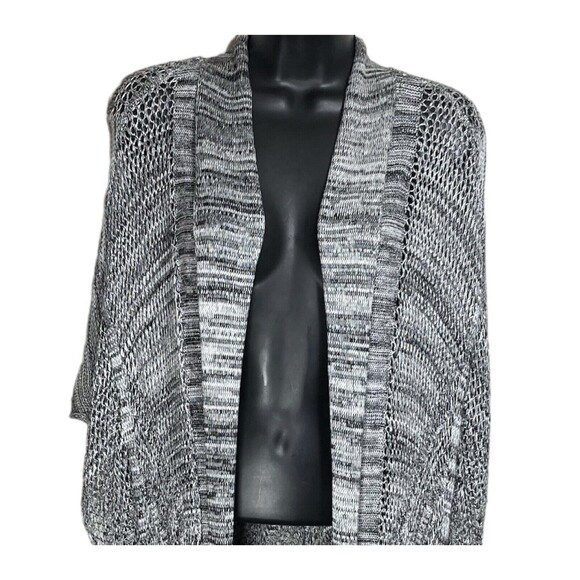 NWT Torrid Cardigan Sweater Womens 2 Gray Open Front Airy Crochet Boho Longline - Picture 5 of 13